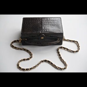 Limited SHORT SALE - CHANEL Crocodile Box Shoulder Bag